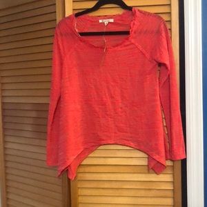 NWT Energie orange asymmetrical long sleeve medium